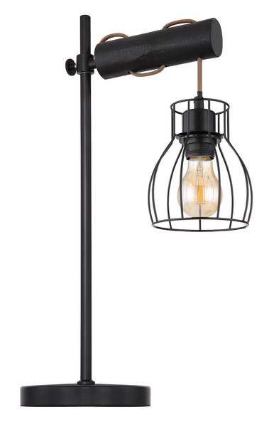 Globo Mina E27 Tischleuchte 40W Schwarz Matt, Metall Ø13,6cm 15326TNB