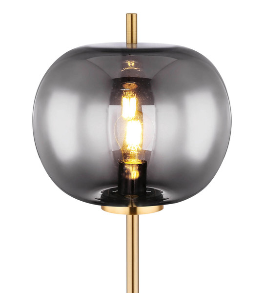 Globo Blacky I E27 Stehleuchte 60W Messingfarben, Metall Ø30cm 15345SMM