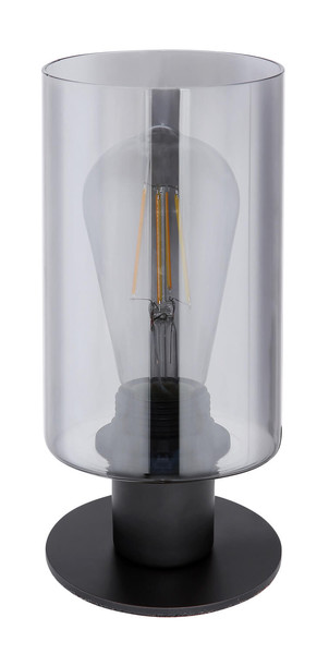 Globo Hadera E27 Tischleuchte 60W Schwarz Matt, Metall Ø10cm 15465T