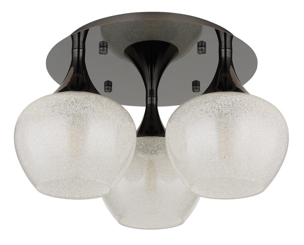 Globo Maxy E27 Deckenleuchte 3-fach 40W Schwarz-Chrom, Metall Ø18cm 15548-3DK