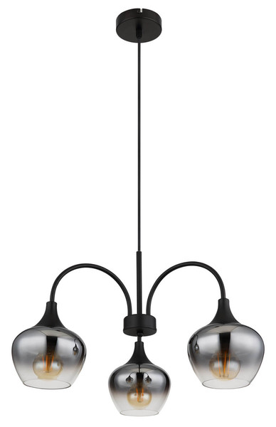 Globo Maxy E27 Hängeleuchte 3-fach 40W Schwarz Matt, Metall Ø15cm 15548-3H1