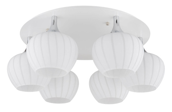 Globo Maxy E27 Deckenleuchte 6-fach 40W Weiß Matt, Metall Ø18cm 15548-6DW