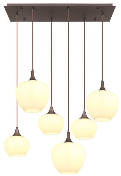Globo Maxy E27 Hängeleuchte 6-fach 40W Kaffeefarben, Metall 120cm 15548-6HC