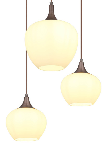 Globo Maxy E27 Hängeleuchte 6-fach 40W Kaffeefarben, Metall 120cm 15548-6HC