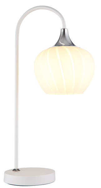 Globo Maxy E27 Tischleuchte 40W Weiß Matt, Metall Ø18cm 15548TW