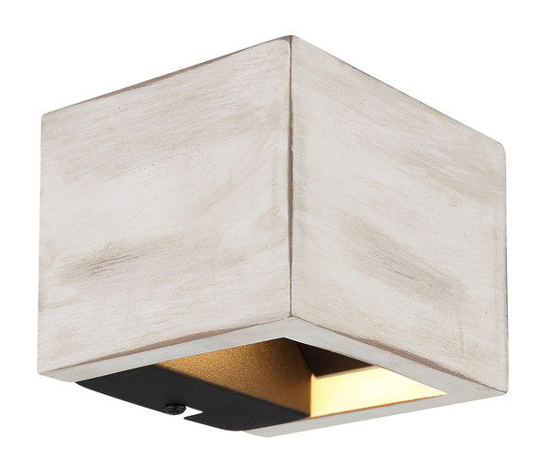 Globo Alina LED Wandleuchte 8W Warmweiß Antik Weiß Matt, Mdf 9,8cm 15553W1A