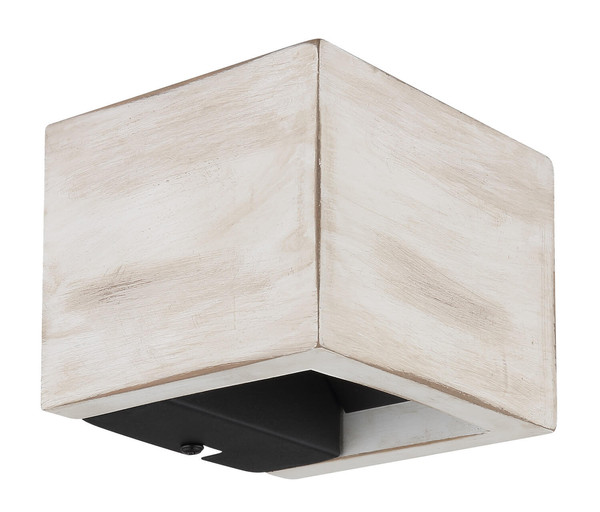 Globo Alina LED Wandleuchte 8W Warmweiß Antik Weiß Matt, Mdf 9,8cm 15553W1A