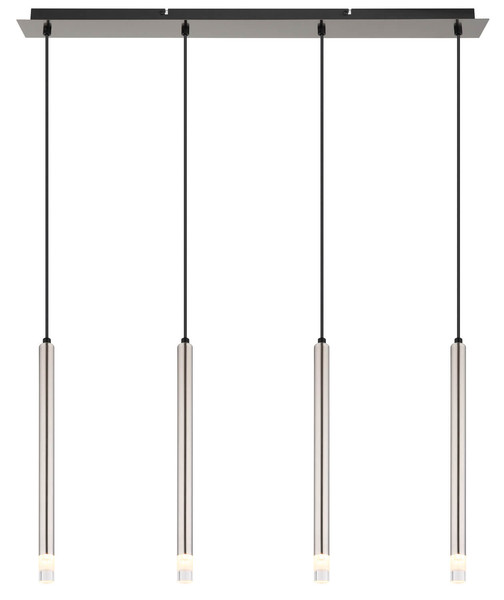Globo Ryan G9 Hängeleuchte 4-fach 4W Nickel Matt, Metall Ø2,5cm 15629N-4