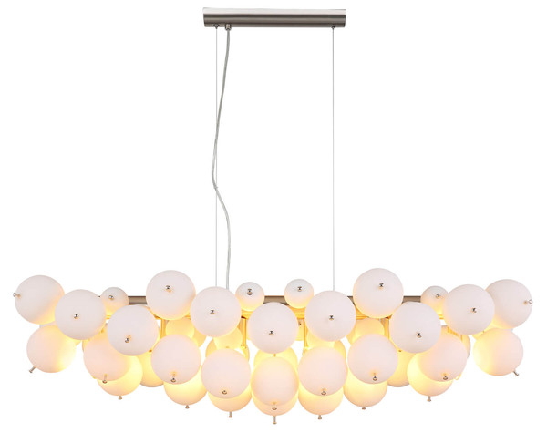 Globo Udo E14 Hängeleuchte 6-fach 25W Nickel Matt, Metall 120cm 15633H1O