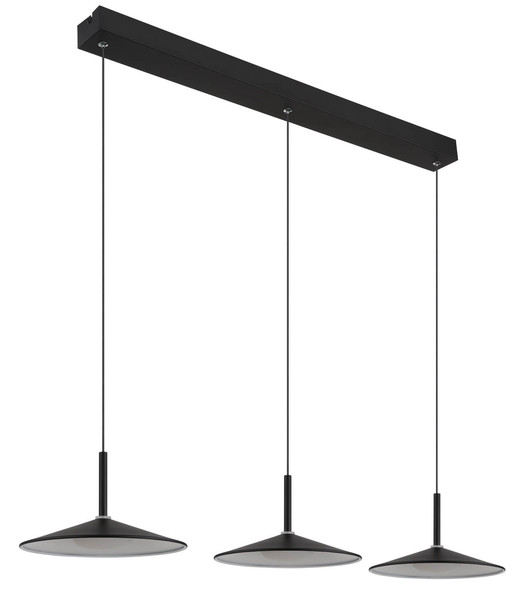 Globo Lampone LED Hängeleuchte 24W Neutralweiß Schwarz Matt, Metall Ø25cm 15635S-3