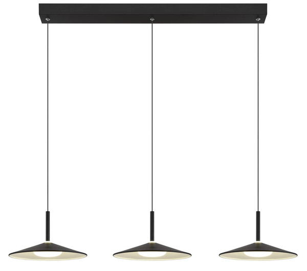 Globo Lampone LED Hängeleuchte 24W Neutralweiß Schwarz Matt, Metall Ø25cm 15635S-3