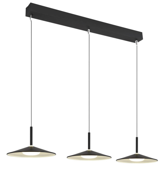 Globo Lampone LED Hängeleuchte 24W Neutralweiß Schwarz Matt, Metall Ø25cm 15635S-3H