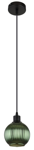 Globo Zumba E27 Hängeleuchte 25W Schwarz Matt, Metall Ø15cm 15638G
