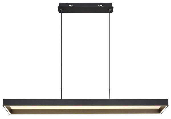Globo Sola LED Hängeleuchte 70W CCT Schwarz Matt, Metall Fernbedienung Nachtlicht Memoryfunktion 120cm 15643