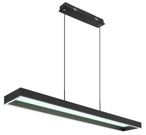 Globo Sola LED Hängeleuchte 70W CCT Schwarz Matt, Metall Fernbedienung Nachtlicht Memoryfunktion 120cm 15643
