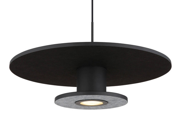 Globo Carter LED Hängeleuchte 24W Warmweiß Schwarz Matt, Metall Memoryfunktion Ø38cm 15647S