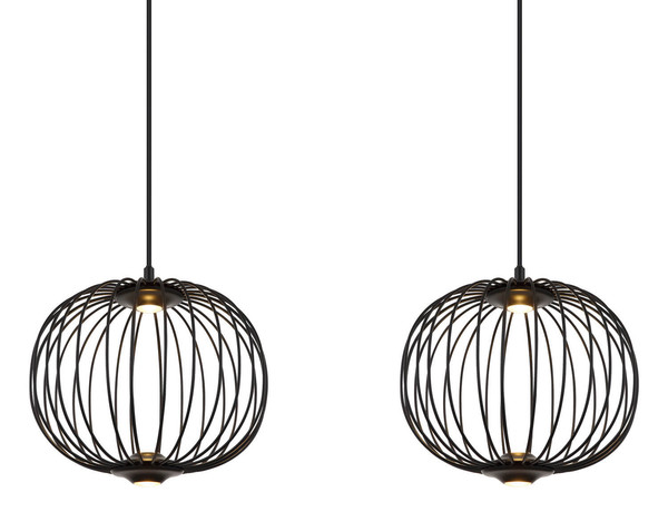 Globo Galway LED Hängeleuchte 43W Warmweiß Schwarz Matt, Metall Memoryfunktion Ø30cm 15652-3H