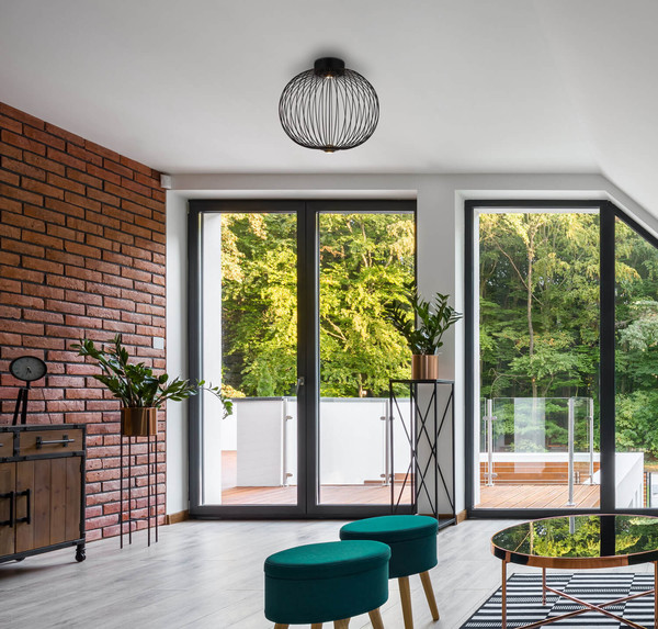 Globo Galway LED Deckenleuchte 15W Warmweiß Schwarz Matt, Metall Memoryfunktion Ø50cm 15652D1