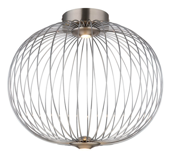 Globo Galway LED Deckenleuchte 15W Warmweiß Nickel Matt, Metall Memoryfunktion Ø50cm 15652D1N