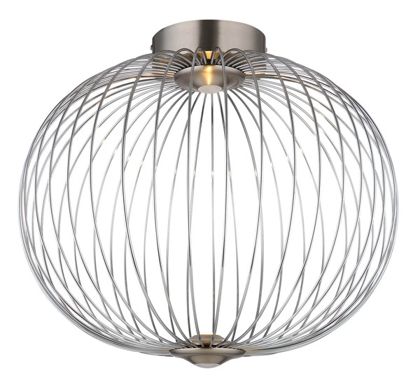 Globo Galway LED Deckenleuchte 15W Warmweiß Nickel Matt, Metall Memoryfunktion Ø50cm 15652D1N
