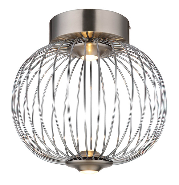 Globo Galway LED Deckenleuchte 15W Warmweiß Nickel Matt, Metall Memoryfunktion Ø30cm 15652DN