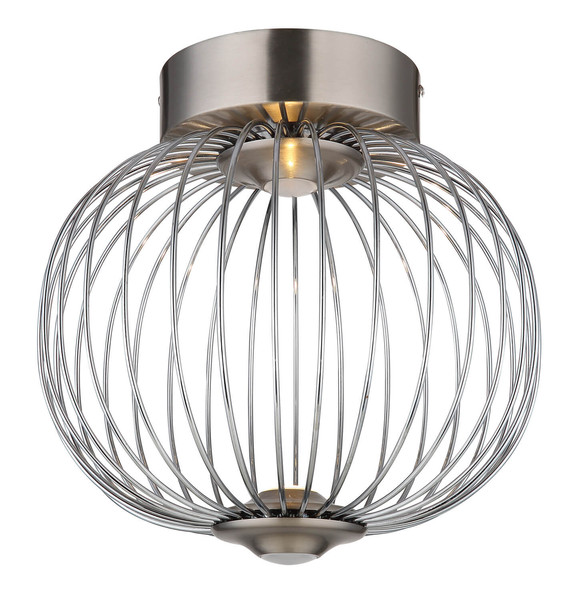 Globo Galway LED Deckenleuchte 15W Warmweiß Nickel Matt, Metall Memoryfunktion Ø30cm 15652DN