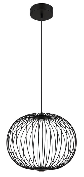 Globo Galway LED Hängeleuchte 15W Warmweiß Schwarz Matt, Metall Memoryfunktion Ø50cm 15652H1