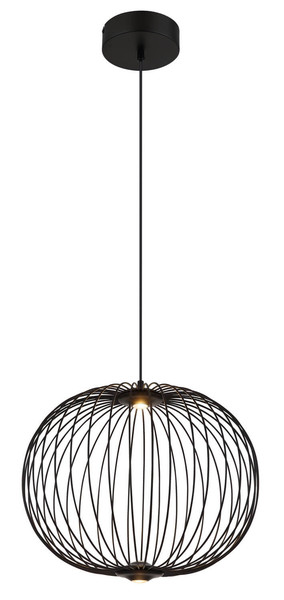 Globo Galway LED Hängeleuchte 15W Warmweiß Schwarz Matt, Metall Memoryfunktion Ø50cm 15652H1