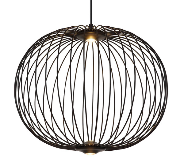Globo Galway LED Hängeleuchte 15W Warmweiß Schwarz Matt, Metall Memoryfunktion Ø50cm 15652H1