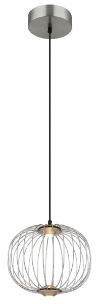 Globo Galway LED Hängeleuchte 15W Warmweiß Nickel Matt, Metall Memoryfunktion Ø30cm 15652HN