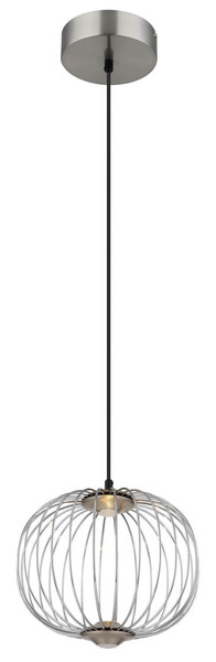 Globo Galway LED Hängeleuchte 15W Warmweiß Nickel Matt, Metall Memoryfunktion Ø30cm 15652HN