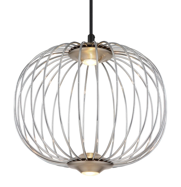 Globo Galway LED Hängeleuchte 15W Warmweiß Nickel Matt, Metall Memoryfunktion Ø30cm 15652HN