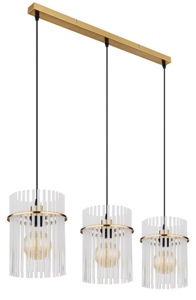 Globo Gorley E27 Hängeleuchte 3-fach 60W Goldfarben Matt, Metall Ø20cm 15698-3HM