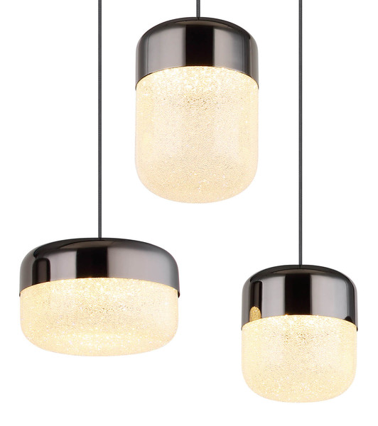 Globo Cristallica LED Hängeleuchte 60W Warmweiß Graphit Matt, Metall 150cm 15721-6