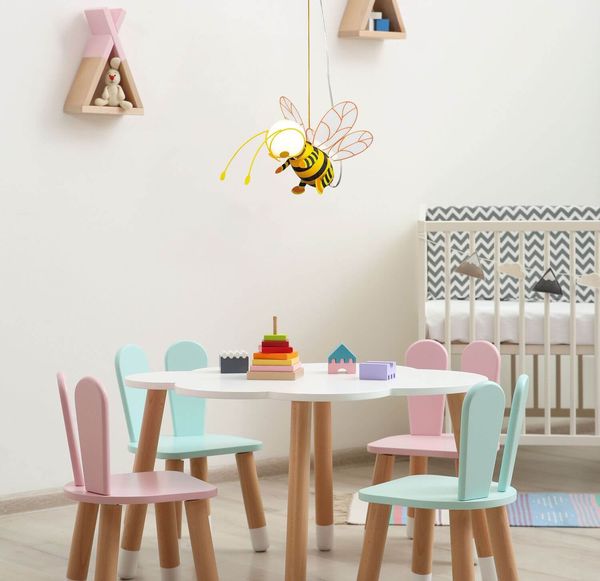 Globo Kita E27 LED Hängeleuchte 7W Warmweiß Bunt, Kunststoff 120cm 15725LMDS