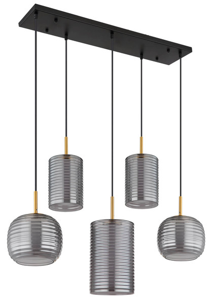 Globo Lampigna LED Hängeleuchte 40W Warmweiß Schwarz Matt, Metall 150cm 15740-5