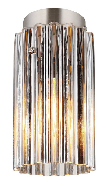Globo Cayden E27 Deckenleuchte 40W Nickel Matt, Metall Ø11,5cm 15747D