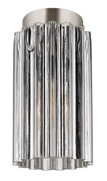Globo Cayden E27 Deckenleuchte 40W Nickel Matt, Metall Ø11,5cm 15747D