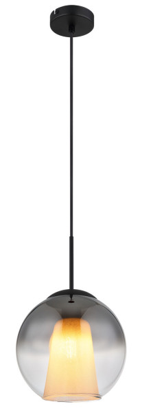 Globo Barry E27 Hängeleuchte 40W Schwarz Matt, Metall Ø25cm 15749H1