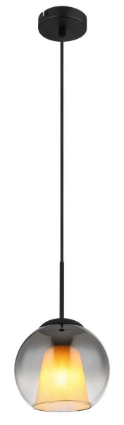 Globo Barry E27 Hängeleuchte 40W Schwarz Matt, Metall Ø20cm 15749H