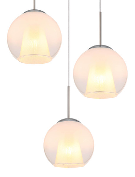 Globo Barry E27 Hängeleuchte 3-fach 40W Nickel Matt, Metall Ø20cm 15749N-3H