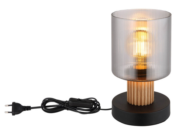 Globo Aleidis E27 Tischleuchte 25W Schwarz Matt, Metall Ø12cm 15768T