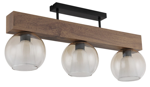 Globo Barry I E27 Deckenleuchte 3-fach 40W Schwarz Matt, Metall Ø18cm 15773-3D