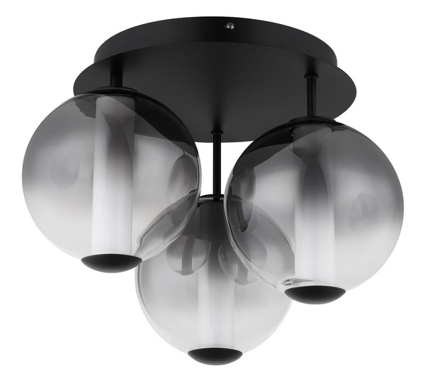 Globo Lacy LED Deckenleuchte 33W Warmweiß Schwarz Matt, Metall Ø18cm 15798-3D