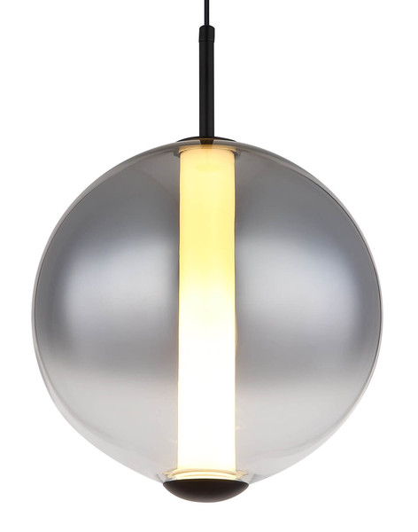 Globo Lacy LED Hängeleuchte 19W Warmweiß Schwarz Matt, Metall Ø25cm 15798H