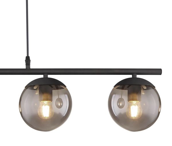 Globo Blama E27 Hängeleuchte 4-fach Schwarz Matt, Metall Ø15cm 15830-4H