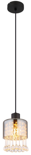 Globo Hendry E27 Hängeleuchte 15W Schwarz Matt, Metall Ø15cm 15884H
