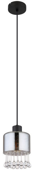 Globo Hendry E27 Hängeleuchte 15W Schwarz Matt, Metall Ø15cm 15884H