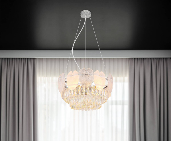 Globo Benjamin E14 Luster 8-fach 6W Verchromt, Metall Ø50cm 15888H