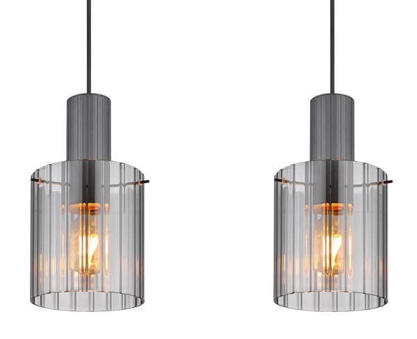 Globo Tulivar E27 Hängeleuchte 3-fach 40W Grau Dunkel, Metall Ø18cm 15904-3H